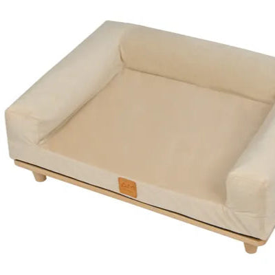 beige Hundesofa aus Stoff waschbar